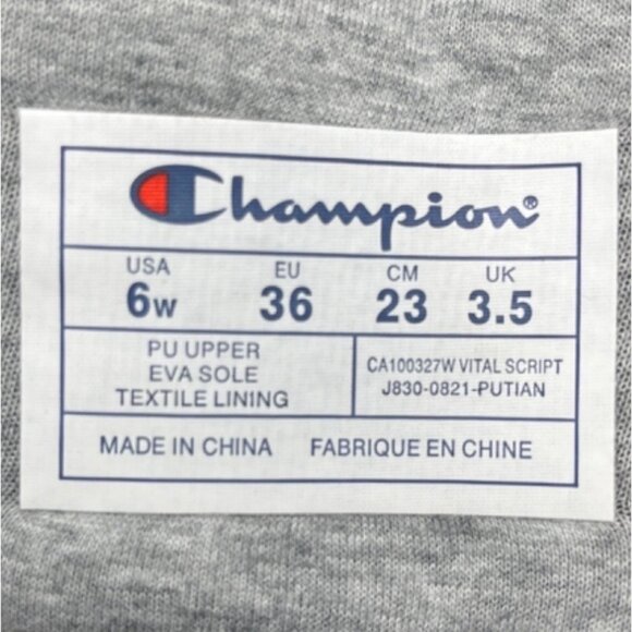 Champion Black Vital Script Slide Women's Slipper Sandals Sz 6W - Picture 7 of 7